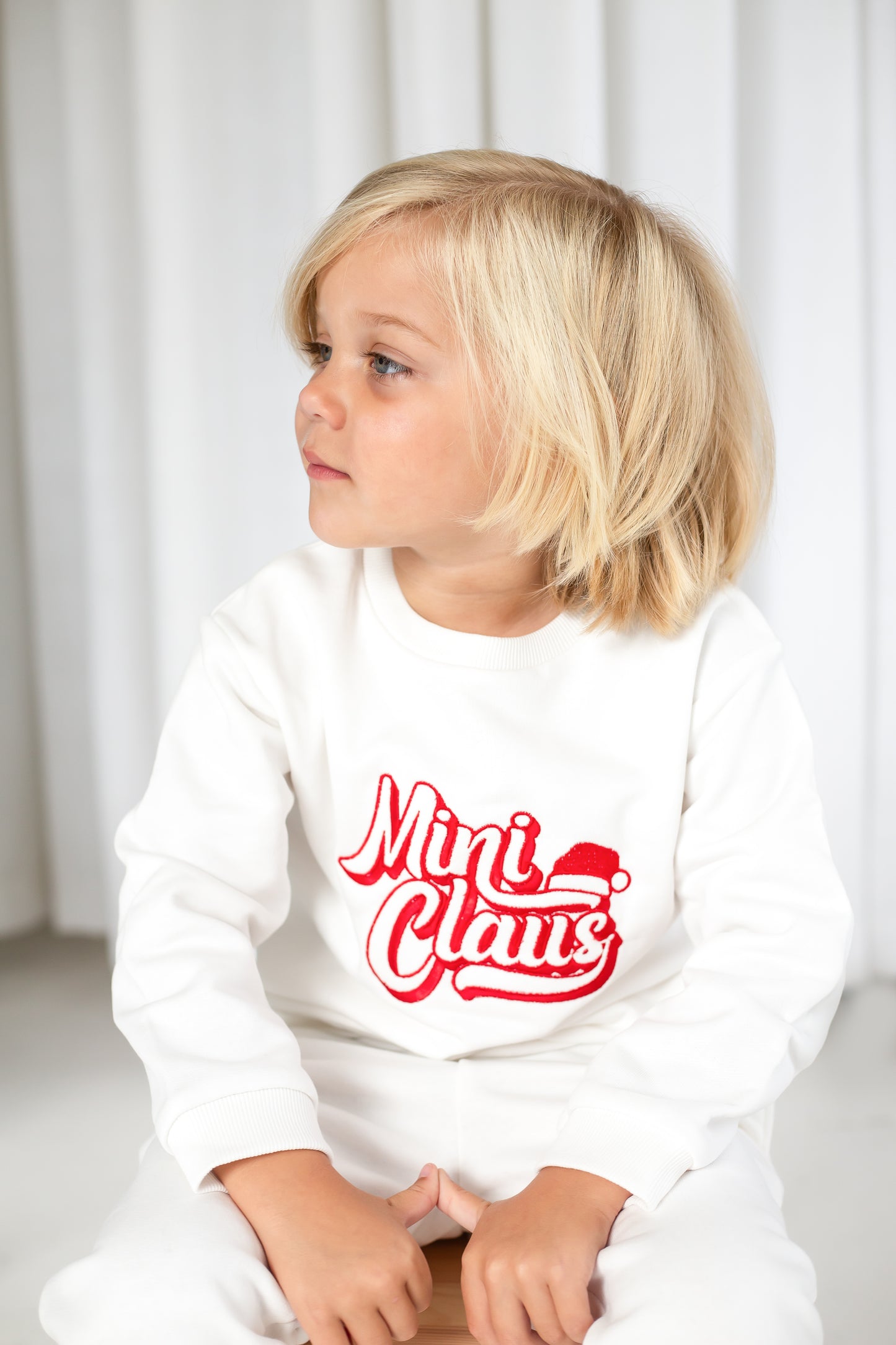 'Mini Claus' embroidered Christmas sweatshirt - Matching Mama Available