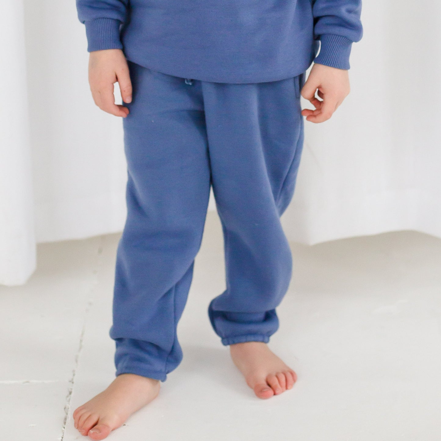 Child's sweat joggers - stone, ash grey, ivory, blue