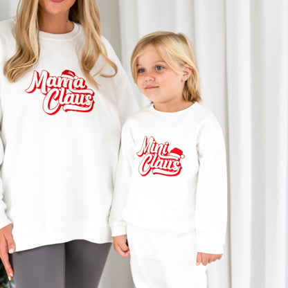 'Mini Claus' embroidered Christmas sweatshirt - Matching Mama Available