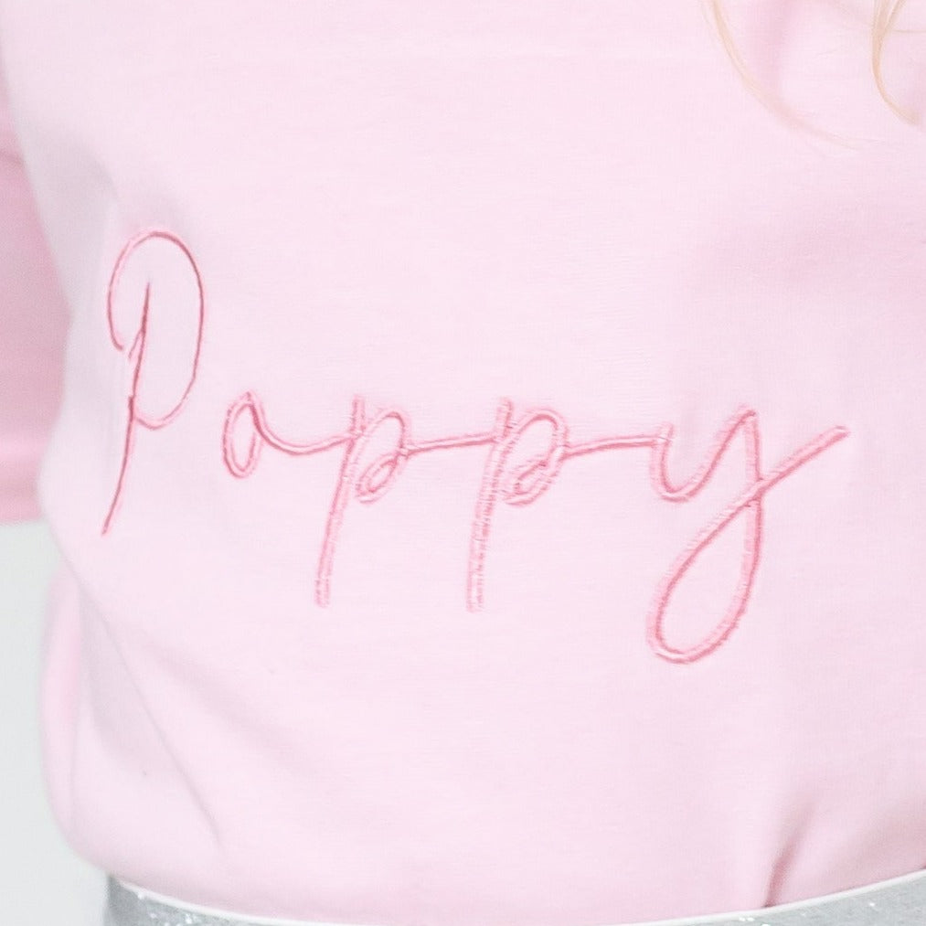 Summer personalised italic name embroidered sweatshirt