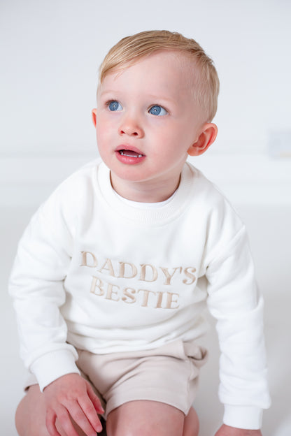 Father's Day 'Daddy's Bestie' embroidered sweatshirt