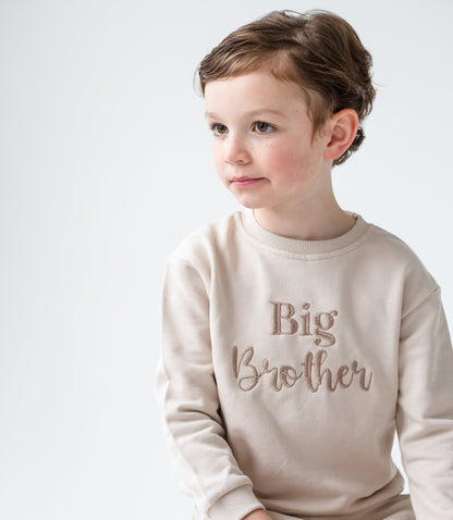 'Big Brother/Little Brother' embroidered sweatshirt