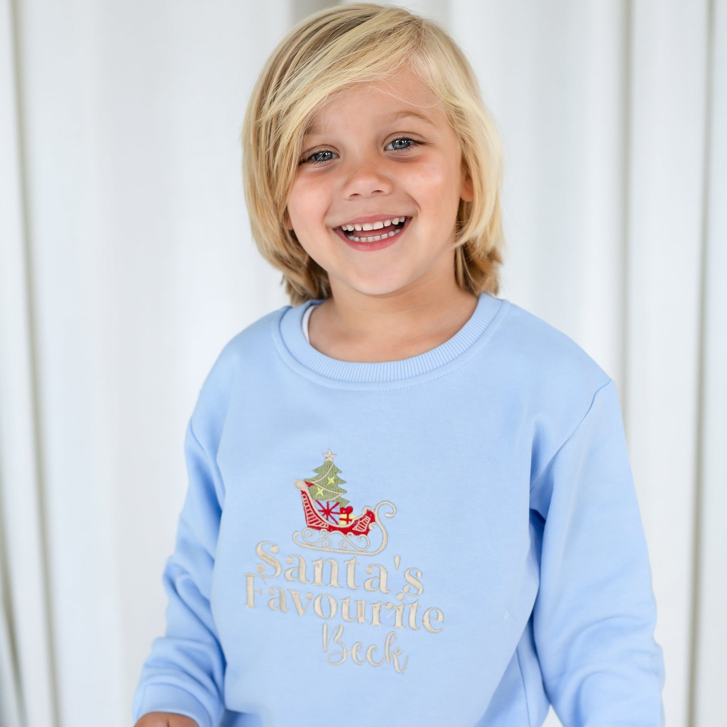 Christmas 'Santa's Favourite' embroidered personalised Sweatshirt