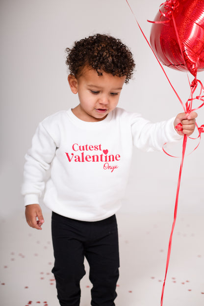 Valentines 'Cutest' personalised embroidered sweatshirt