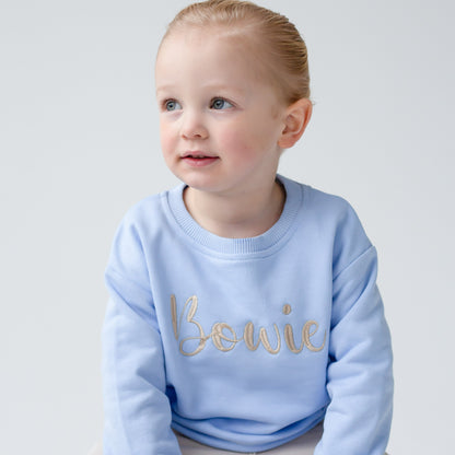 Spring personalised name embroidered sweatshirt