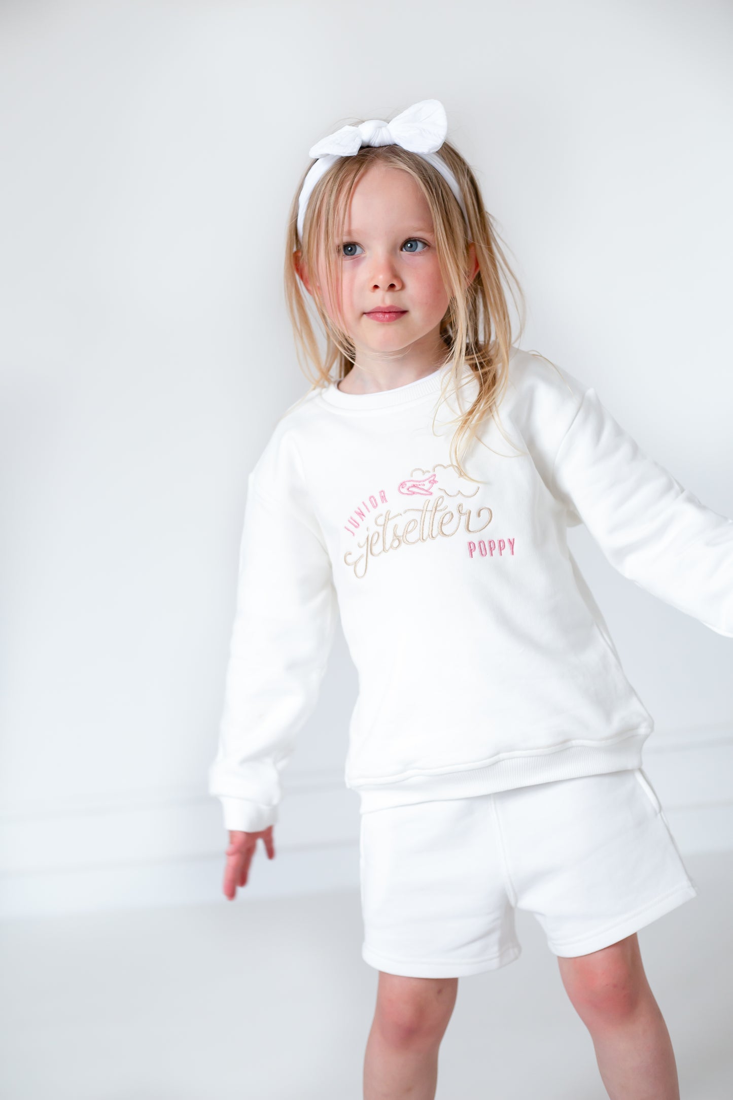 'Junior Jetsetter' personalised embroidered sweatshirt