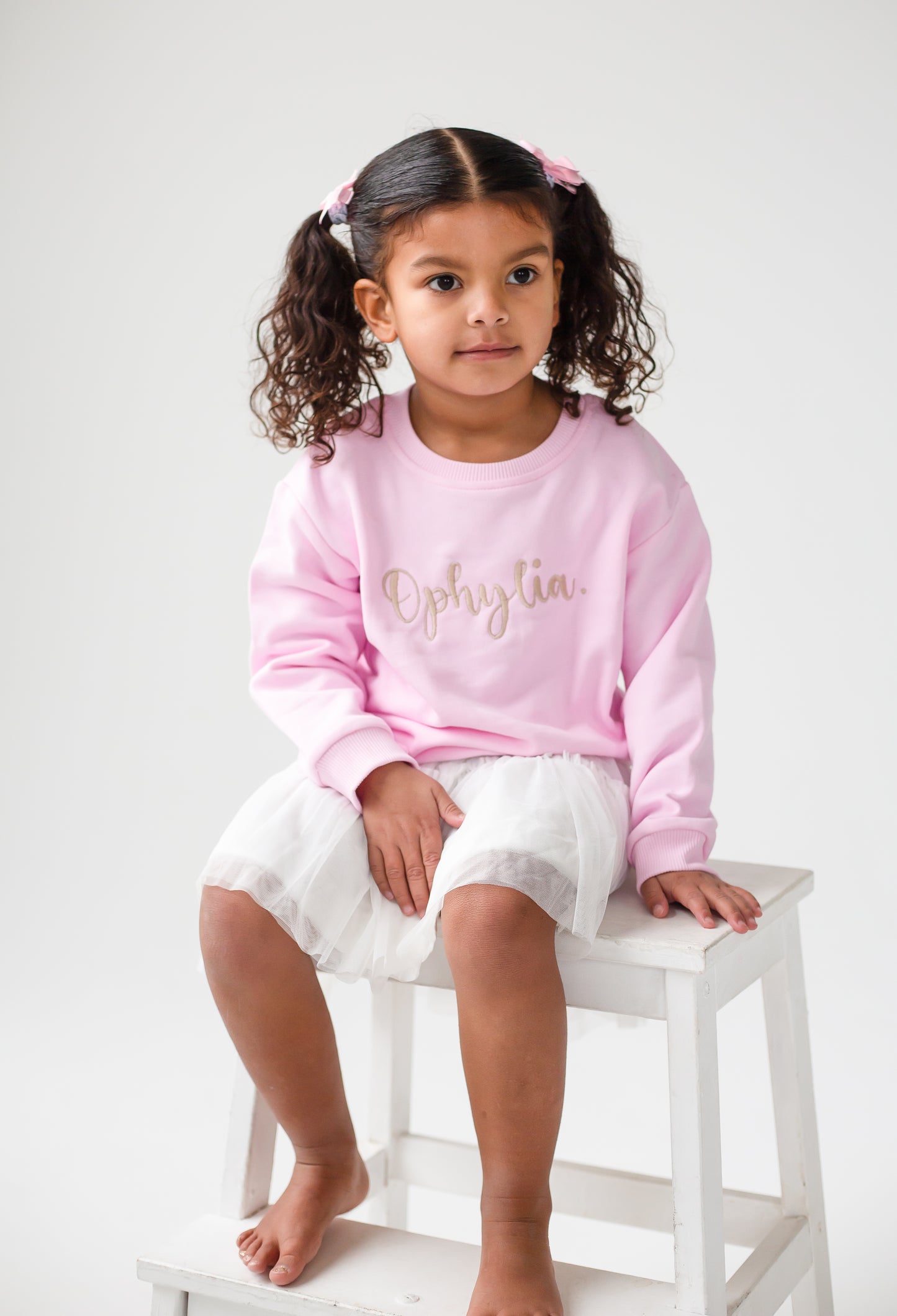 Spring personalised name embroidered sweatshirt