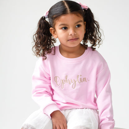 Spring personalised name embroidered sweatshirt