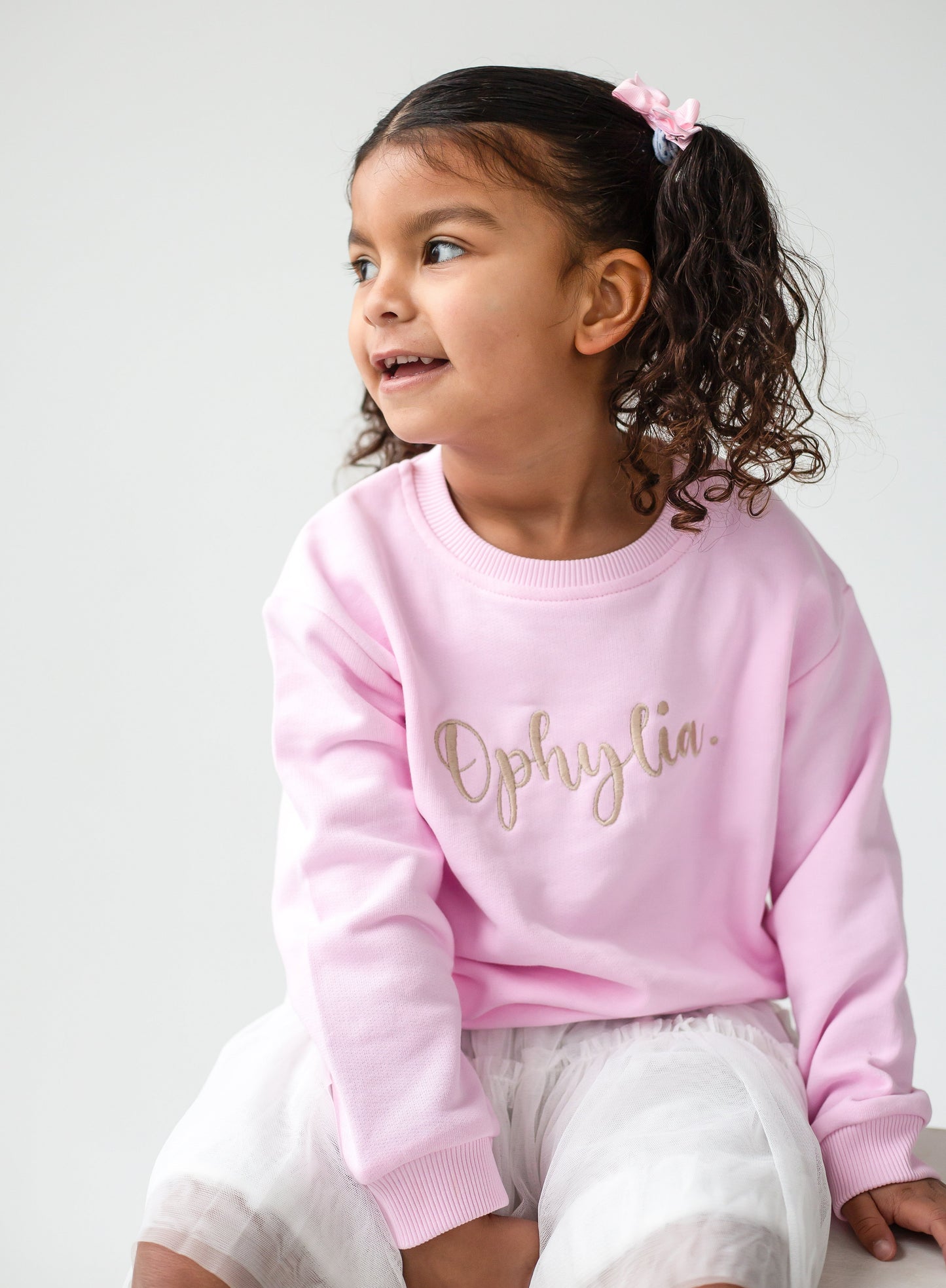 Spring personalised name embroidered sweatshirt