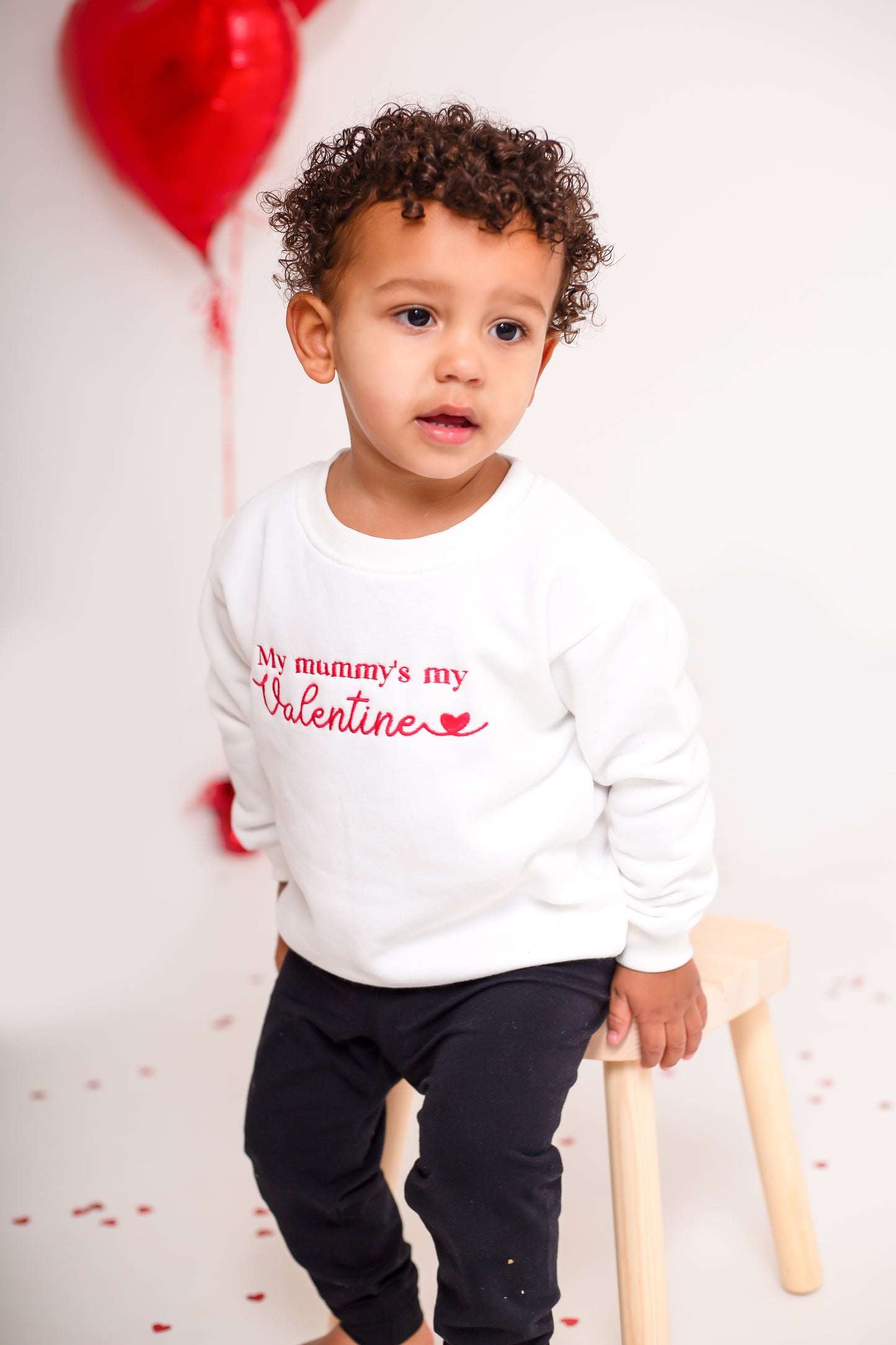 Valentines 'My Mummy's my Valentine' embroidered sweatshirt