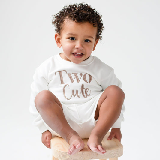 'Two Cute' Second birthday embroidered sweatshirt