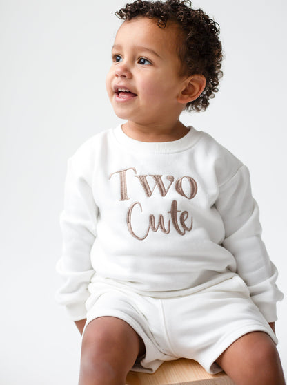 'Two Cute' Second birthday embroidered sweatshirt