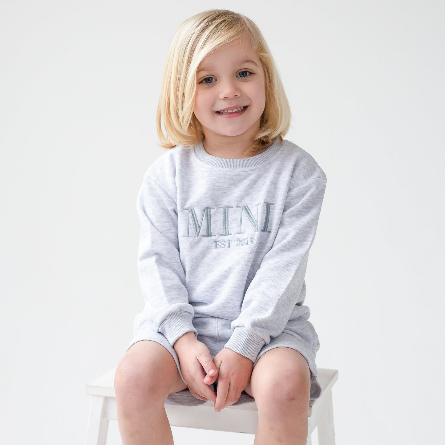 MINI EST. embroidered matching mini me sweatshirt