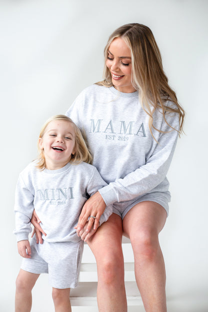 MINI EST. embroidered matching mini me sweatshirt