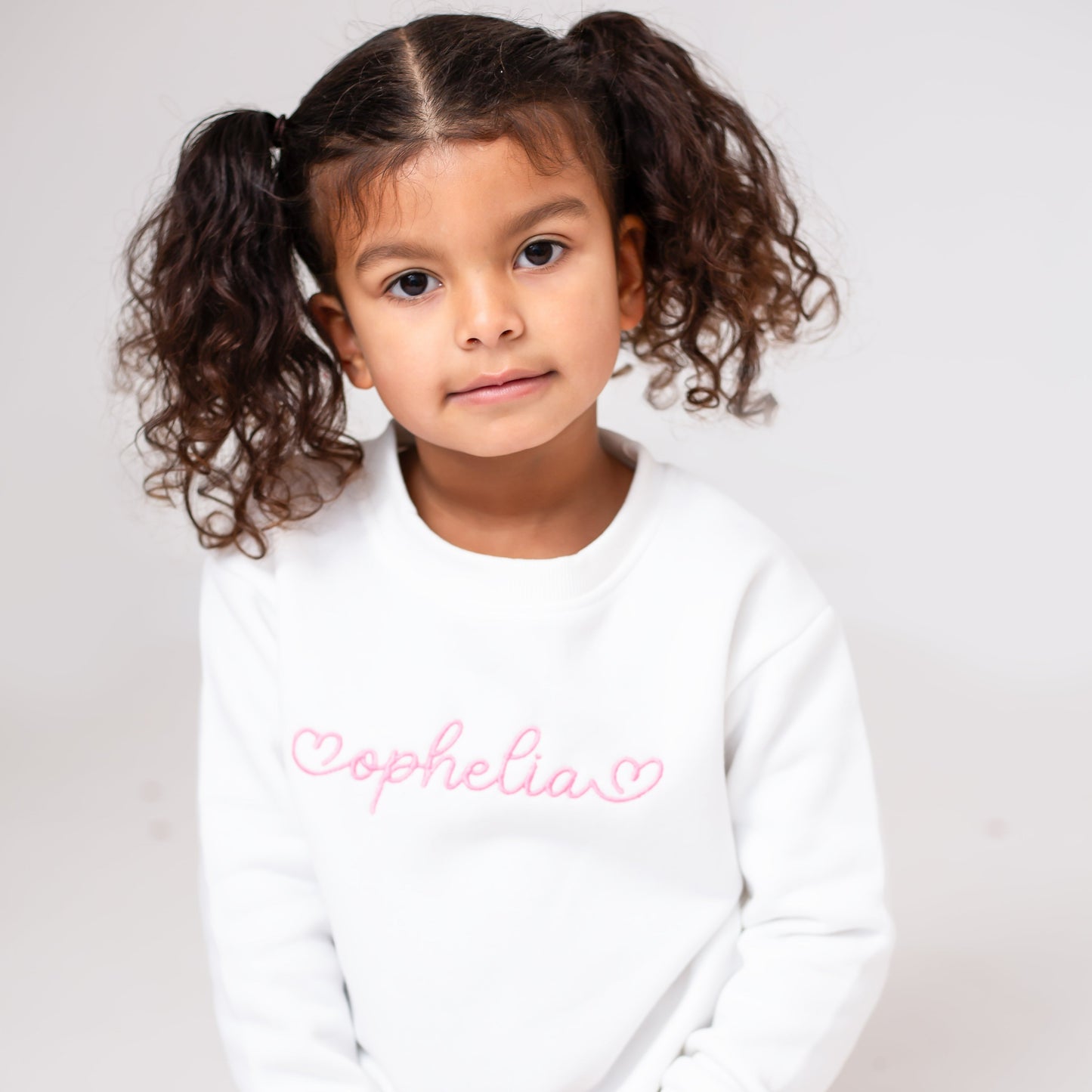 Heart Outline Name personalised embroidered sweatshirt