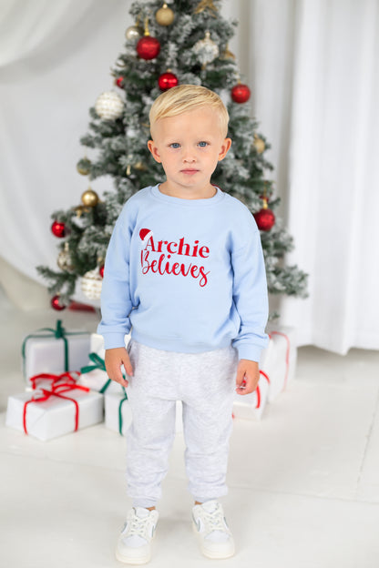 'Mini Claus' embroidered Christmas sweatshirt - Matching Mama Available