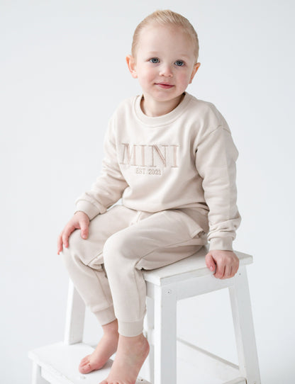 MINI EST. embroidered matching mini me sweatshirt