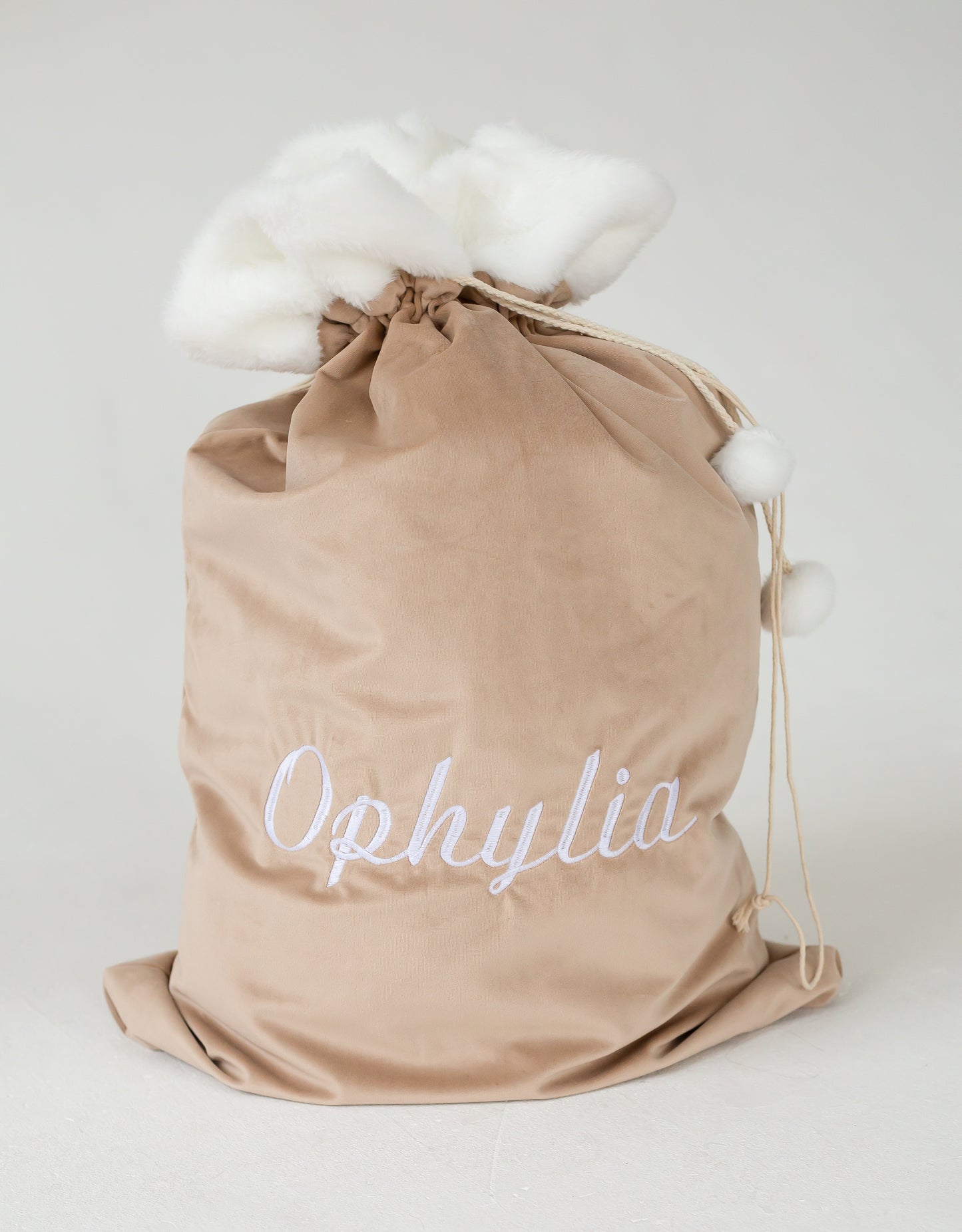 Personalised Embroidered plush Christmas Santa Sacks