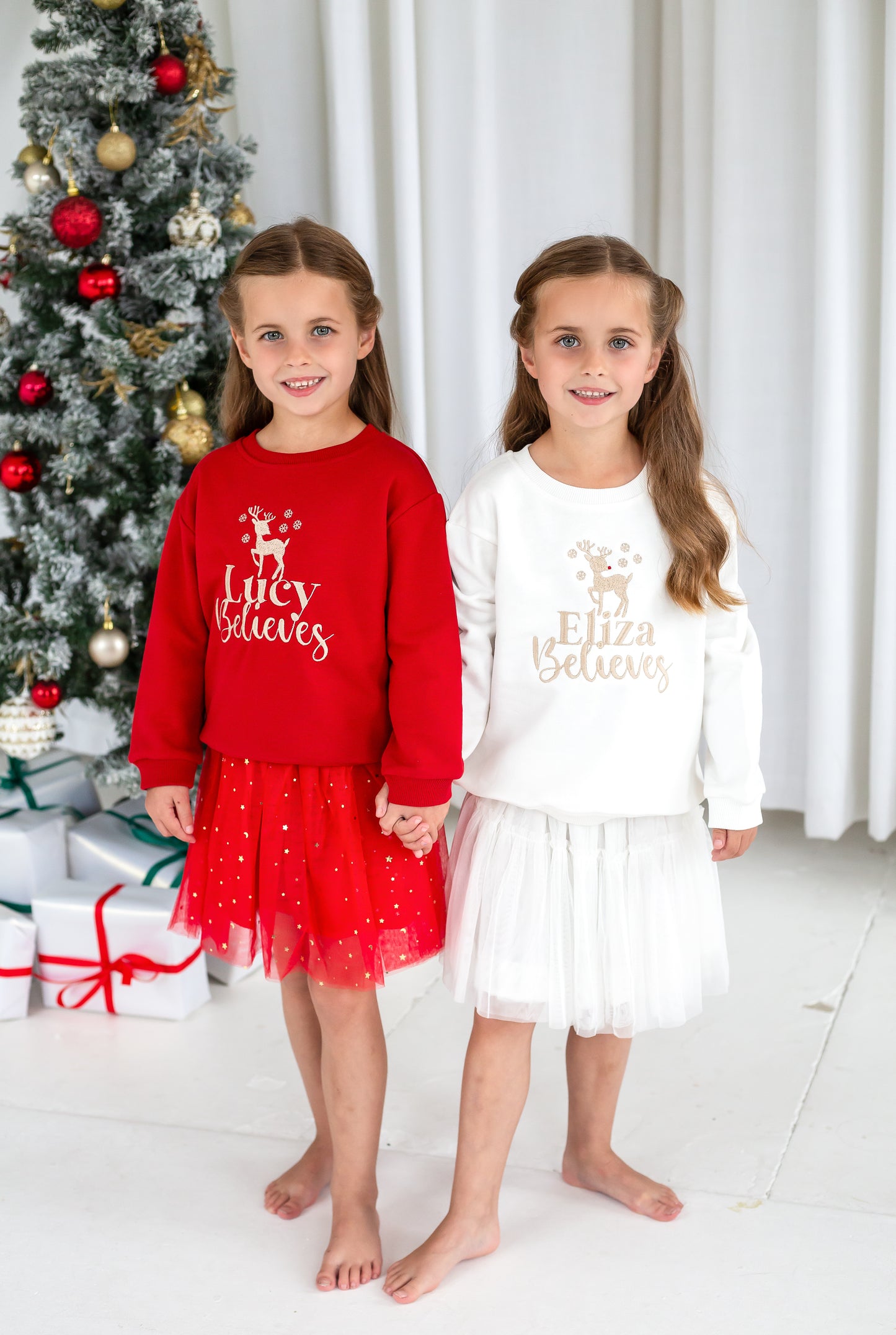 Christmas Personalised Embroidered 'Believes' Sweatshirt