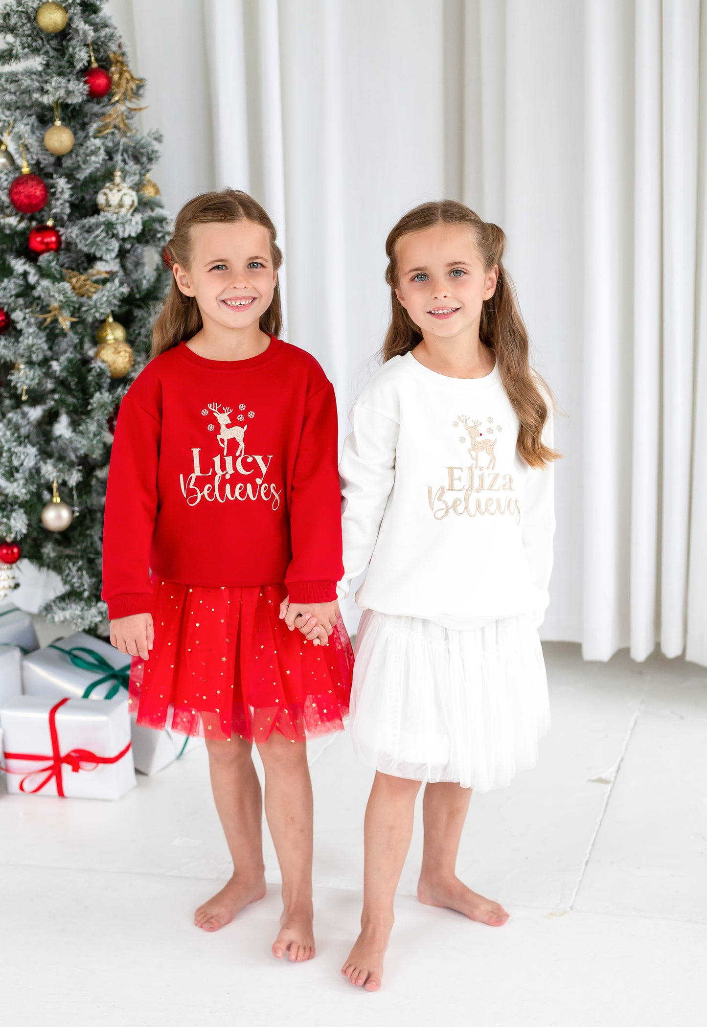 Christmas Personalised Embroidered 'Believes' Sweatshirt