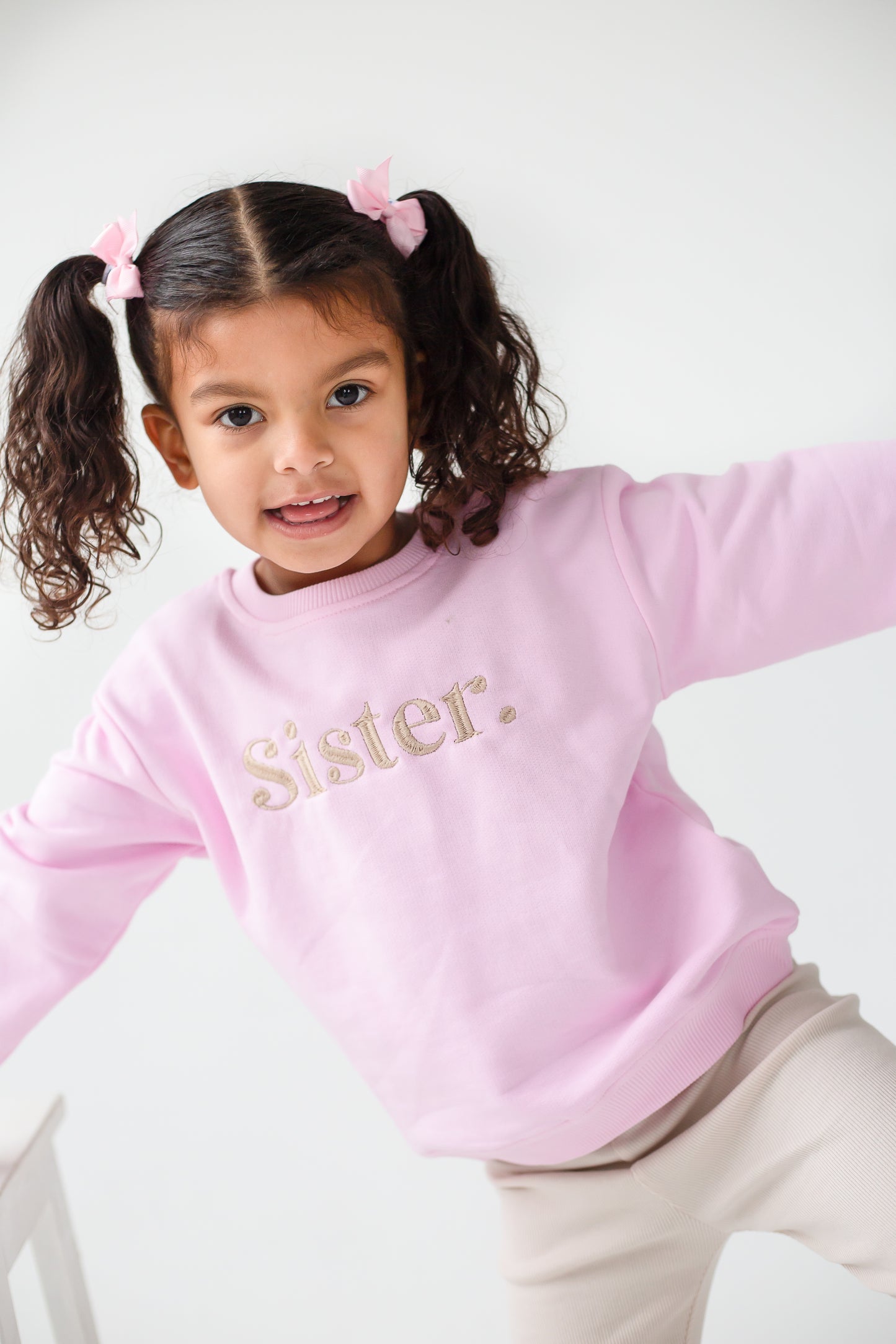 Spring 'Sister' embroidered sweatshirt