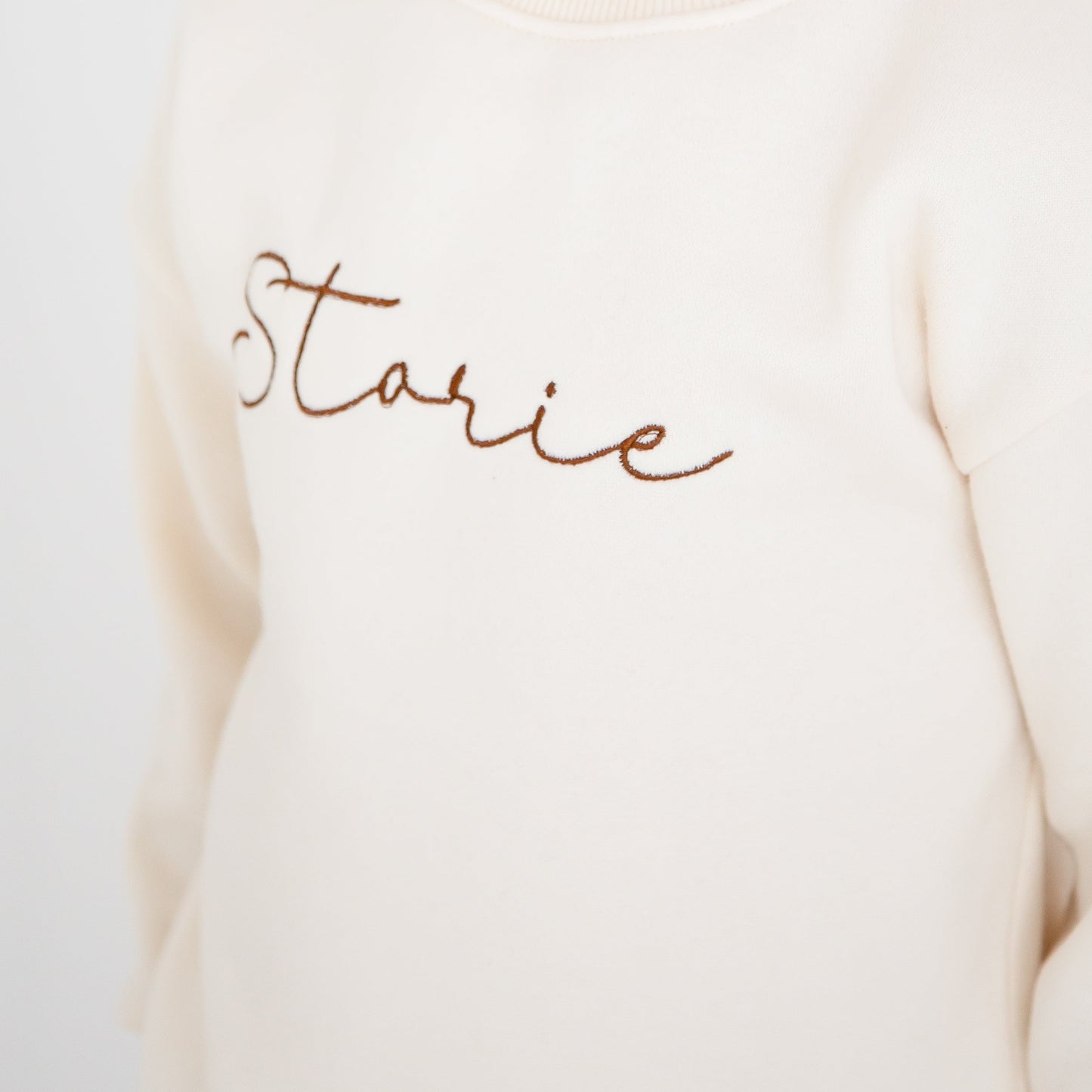 AW Girls personalised italic name embroidered hoodie