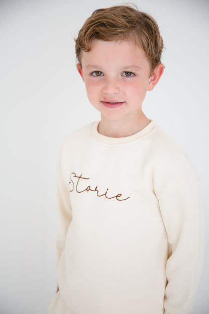 AW personalised name italic embroidered sweatshirt