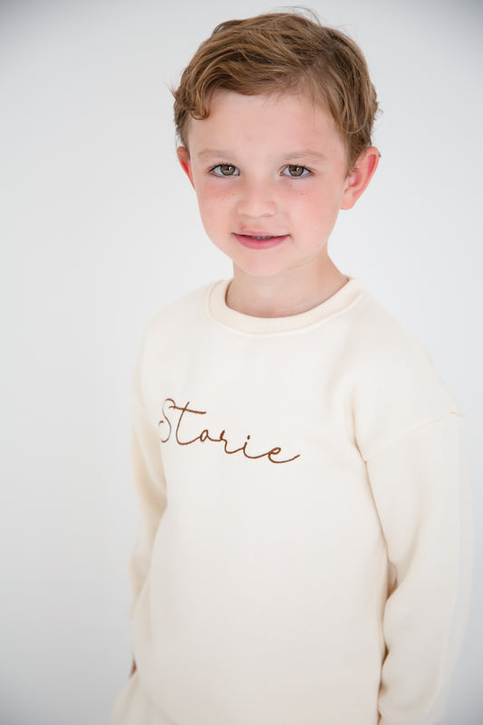 AW personalised name italic embroidered sweatshirt