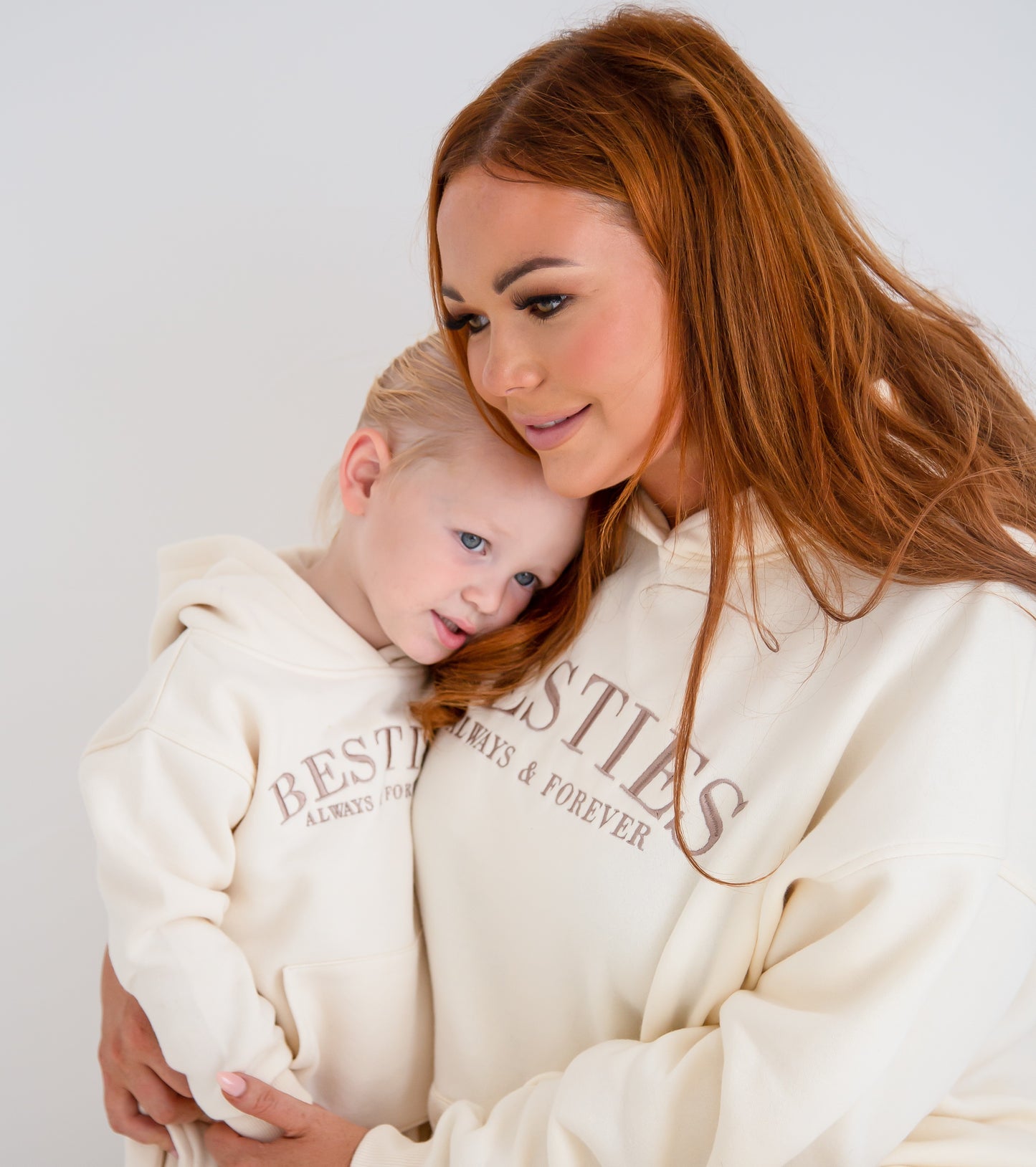 AW 'BESTIES' ladies' embroidered matching mini me hoodie