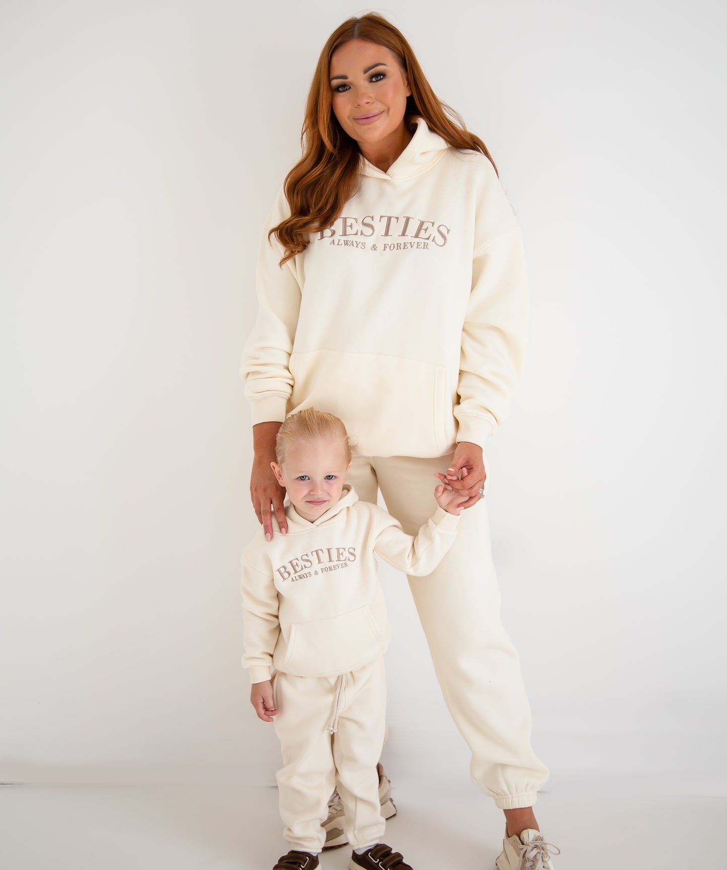 AW 'BESTIES' ladies' embroidered matching mini me hoodie