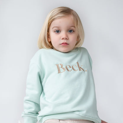 Spring personalised name embroidered sweatshirt