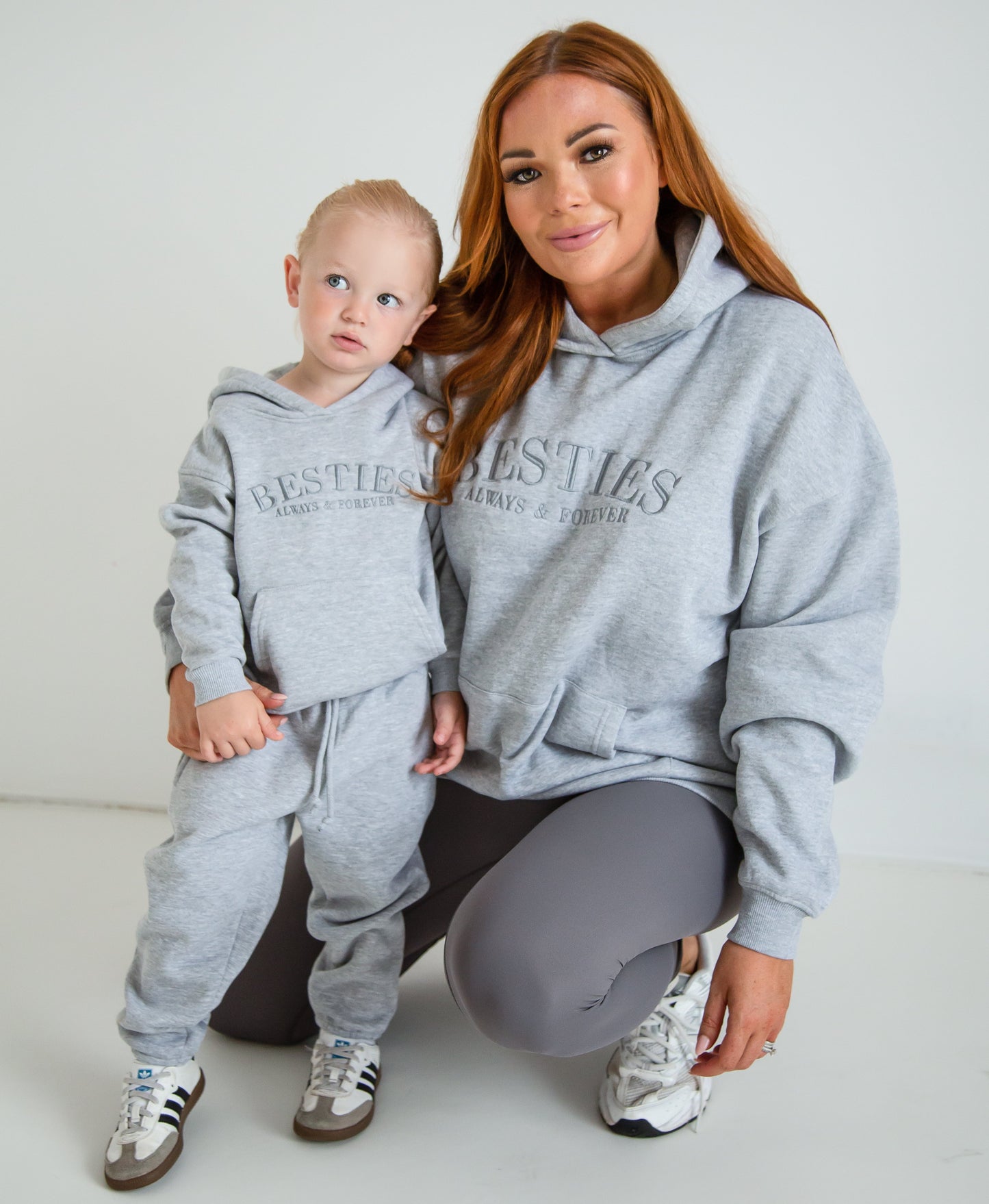 AW 'BESTIES' ladies' embroidered matching mini me hoodie