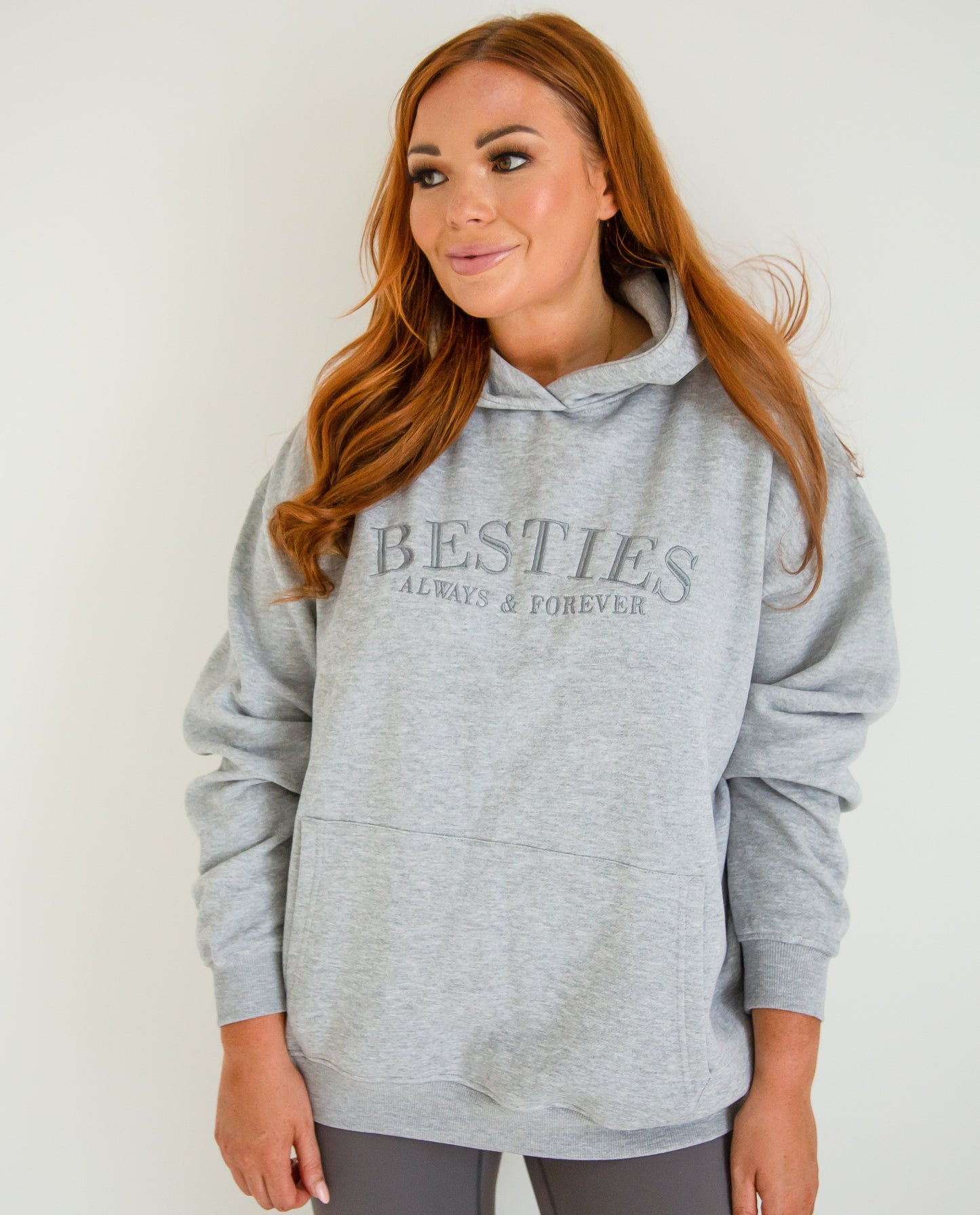 AW 'BESTIES' ladies' embroidered matching mini me hoodie