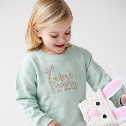 Easter 'Cutest bunny in the patch' embroidered sweatshirt