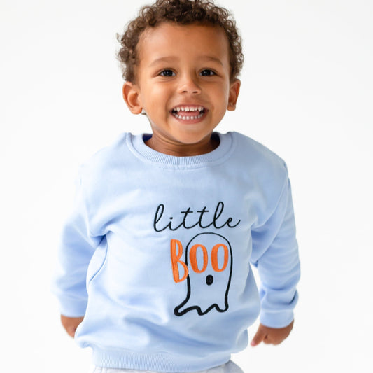 AW 'Little Boo' blue embroidered sweatshirt