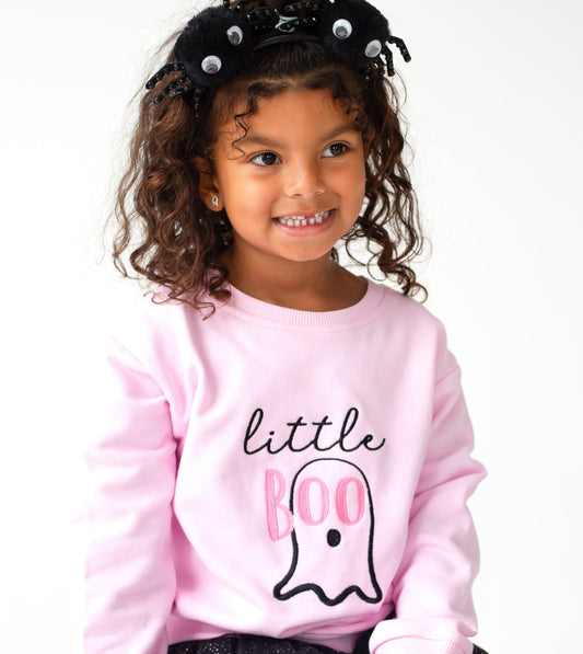 AW 'Little Boo' pink embroidered sweatshirt