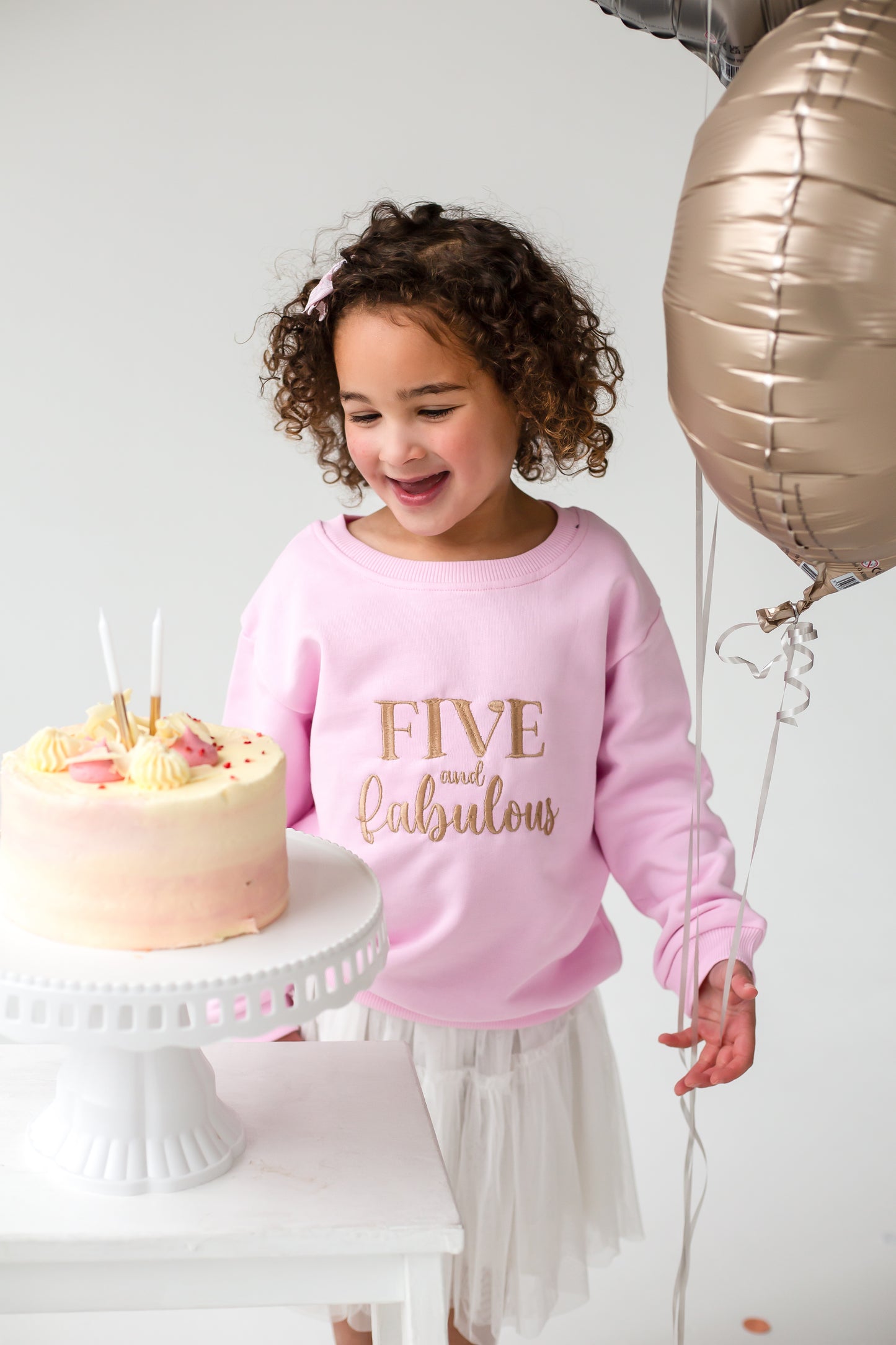 'Fabulous' birthday age embroidered sweatshirt - ages 1 - 7