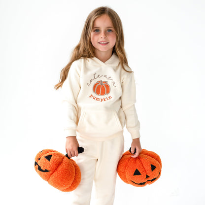 AW  'Cute as a pumpkin' embroidered Hoodie