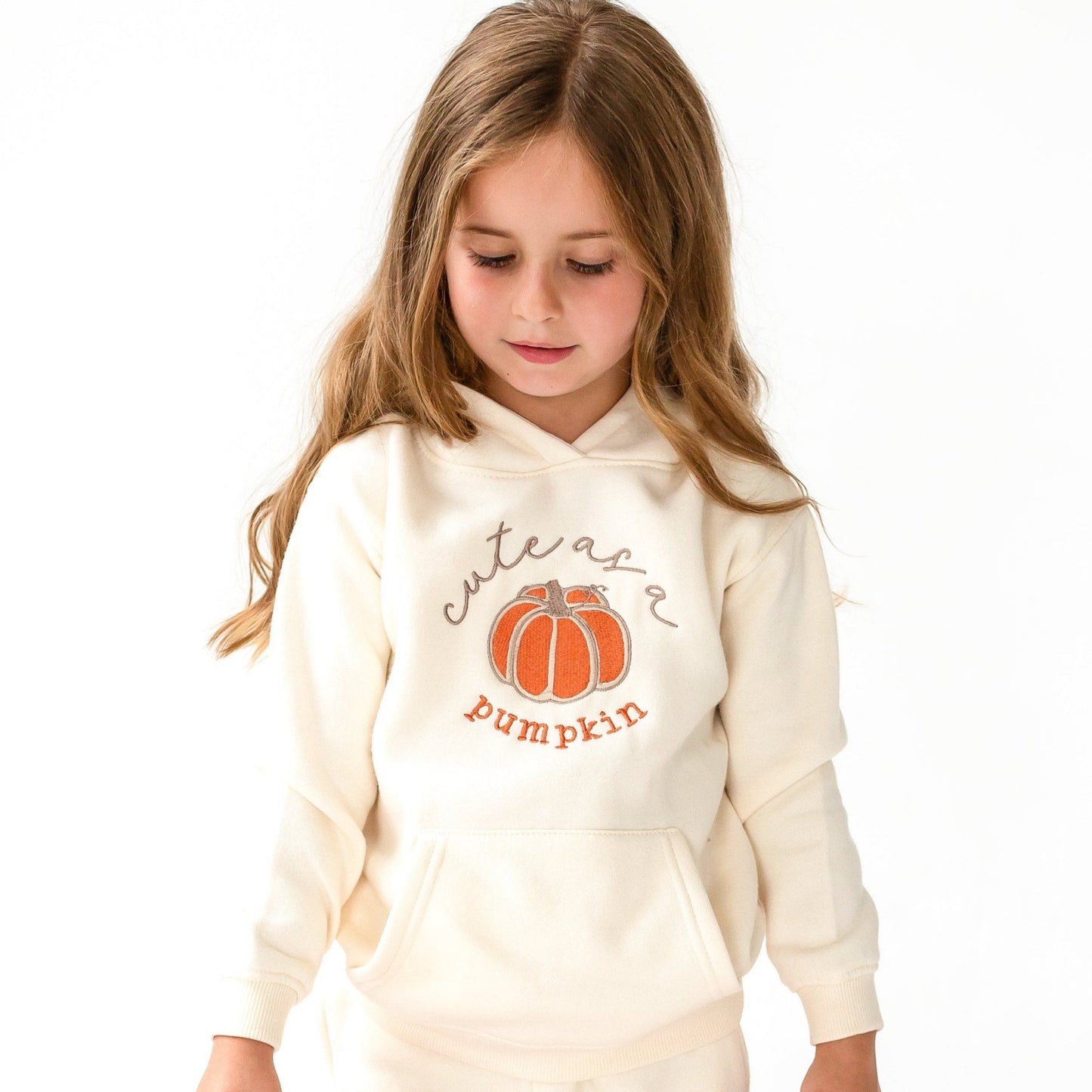 AW  'Cute as a pumpkin' embroidered Hoodie