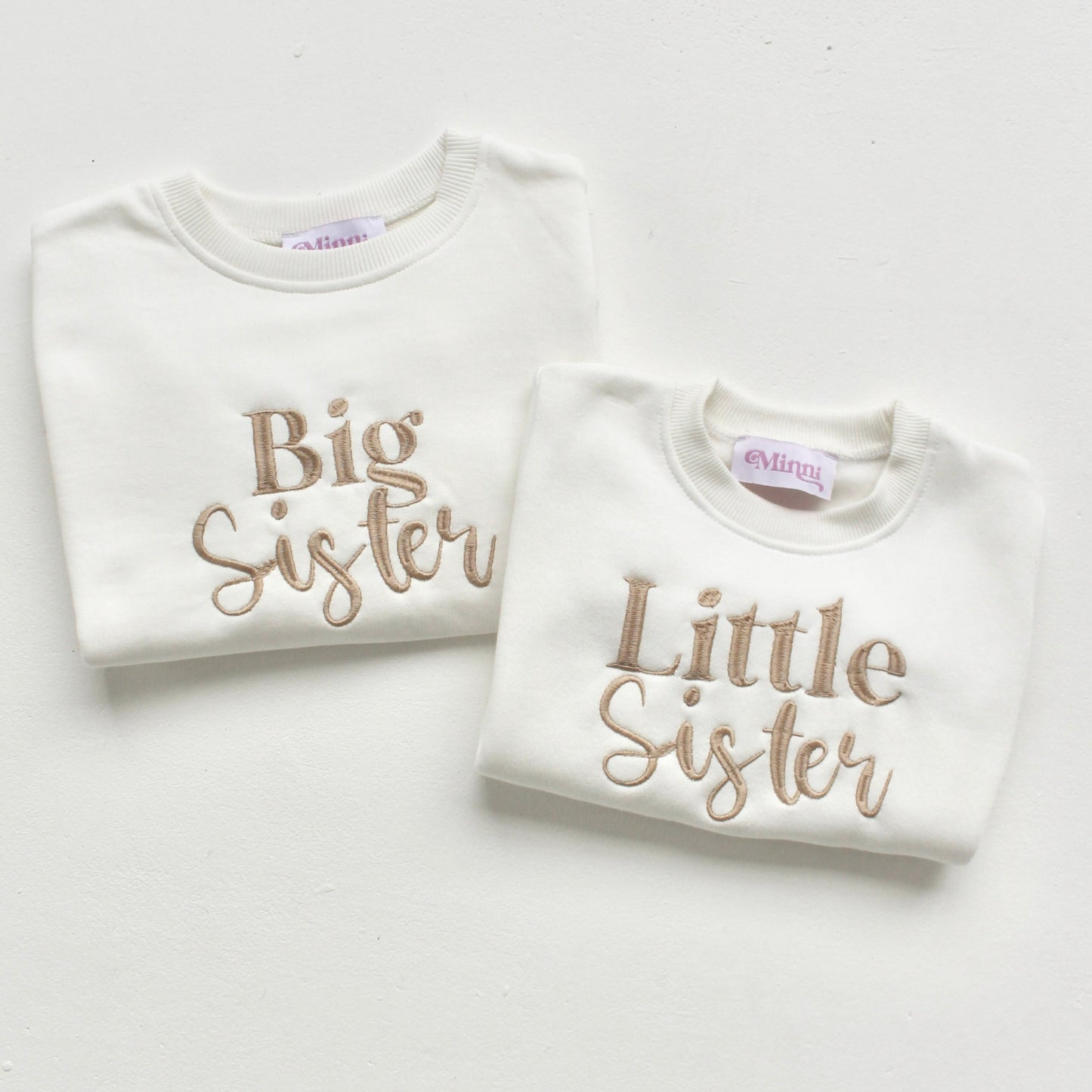 'Big Sister/Little Sister' embroidered sweatshirt