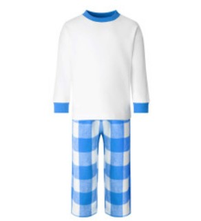 'My First Valentines' embroidered personalised bear checked pyjamas