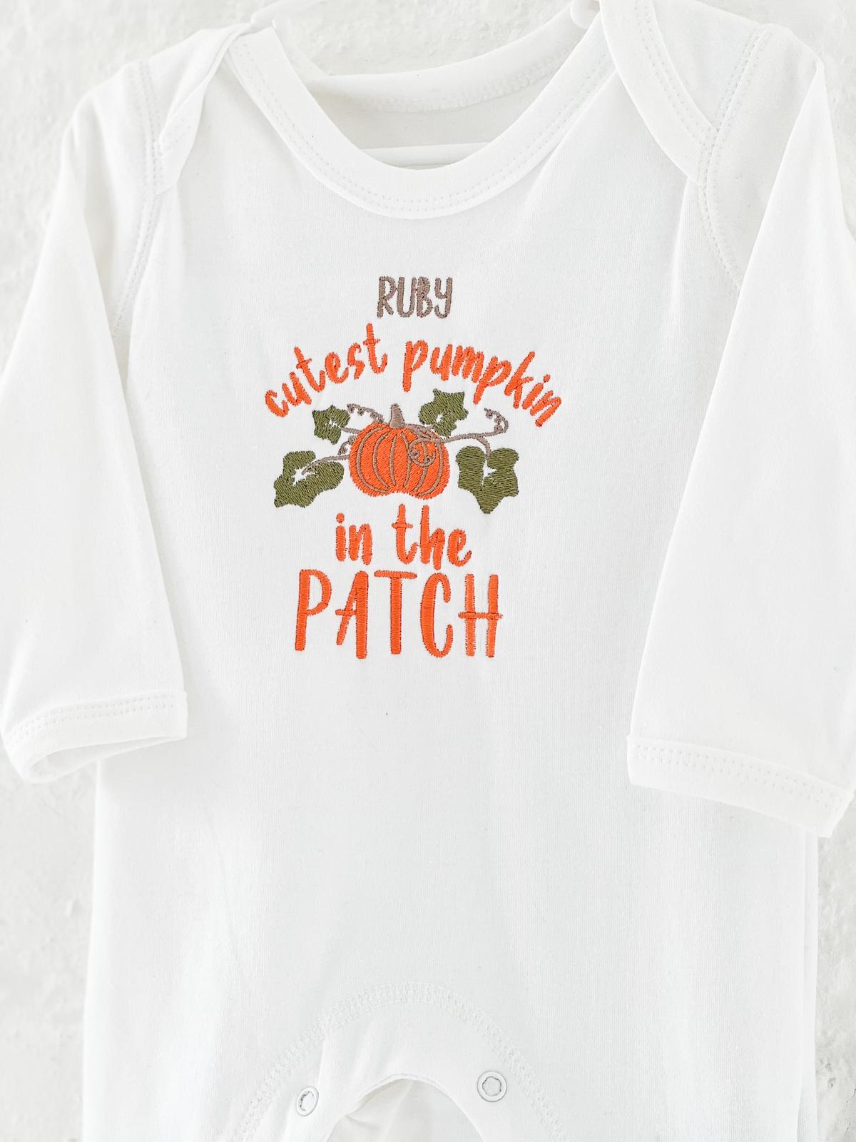 AW 'Cutest pumpkin in the patch' personalised embroidered sweatshirt