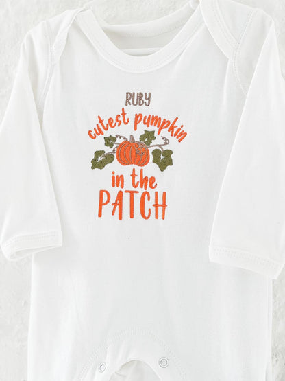 AW 'Cutest pumpkin in the patch' personalised embroidered sweatshirt