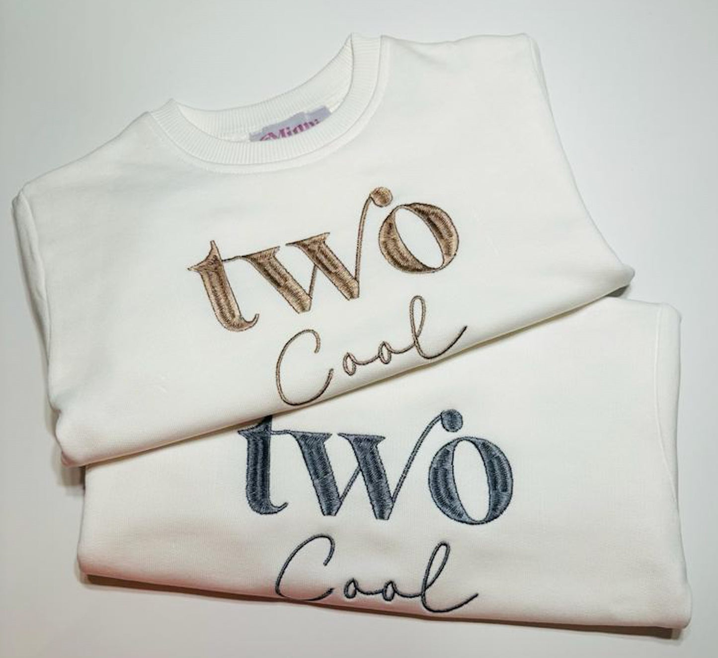 'Two Cool' birthday embroidered sweatshirt