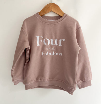 'Fabulous' embroidered birthday sweatshirt