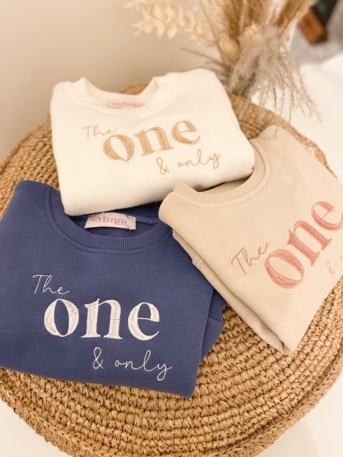 'The one and only' birthday embroidered sweatshirt