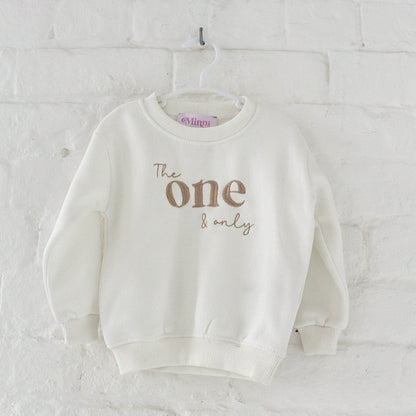 'The one and only' birthday embroidered sweatshirt