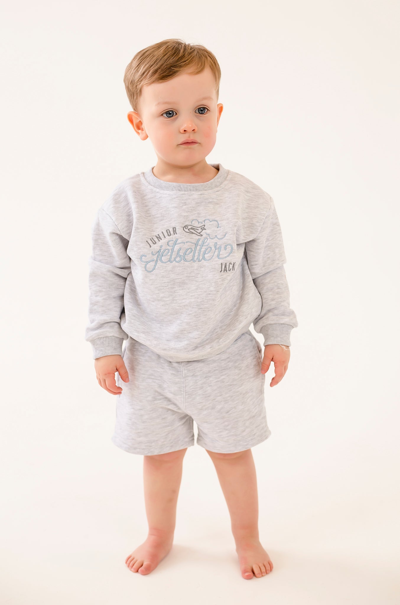 'Junior Jetsetter' personalised embroidered sweatshirt