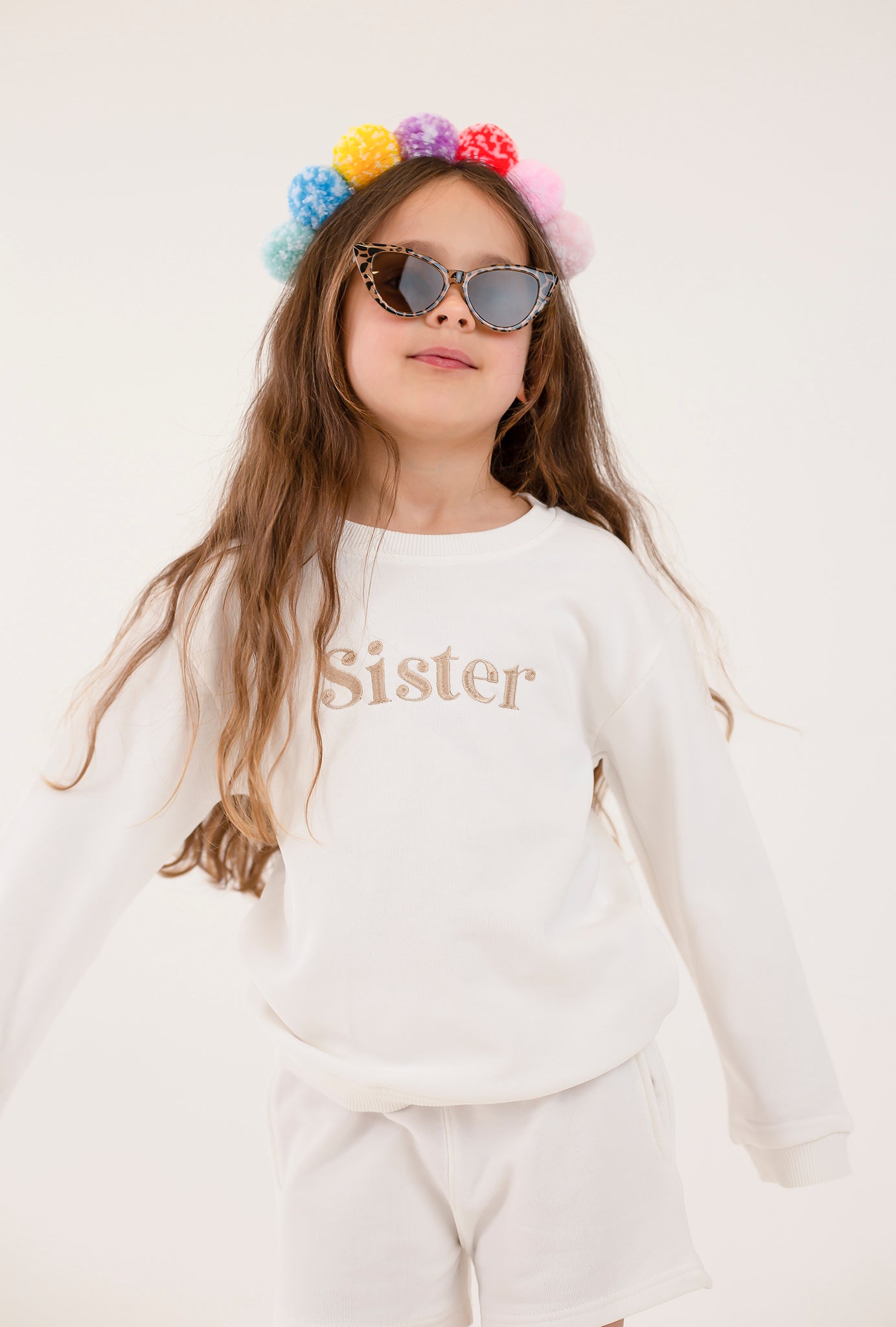 'Sister' embroidered sweatshirt