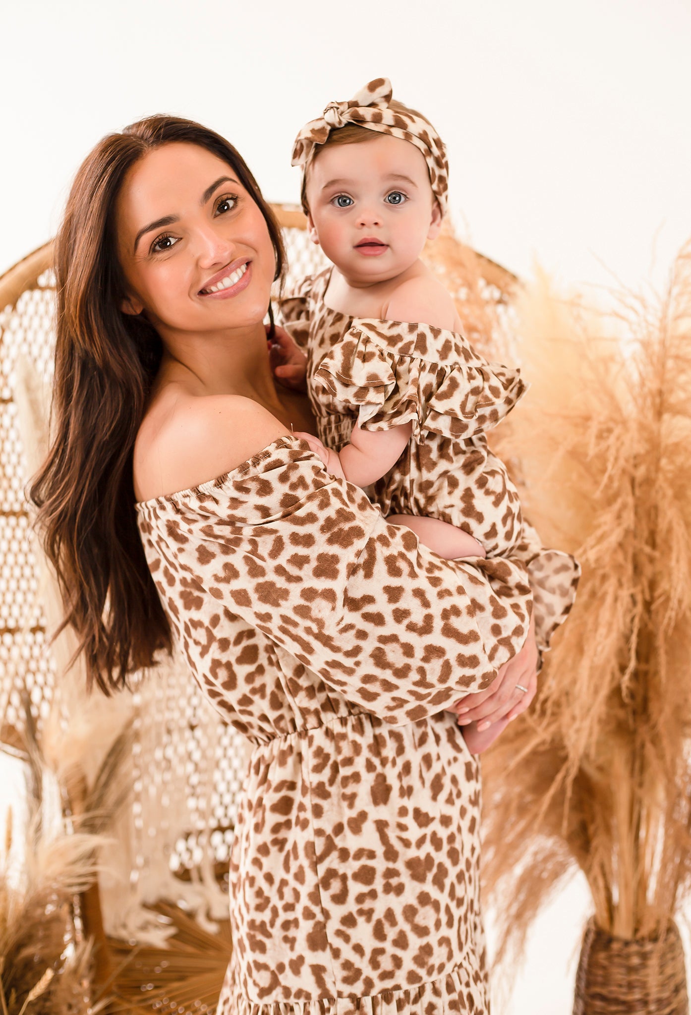 Ladies off the shoulder leopard maxi dress